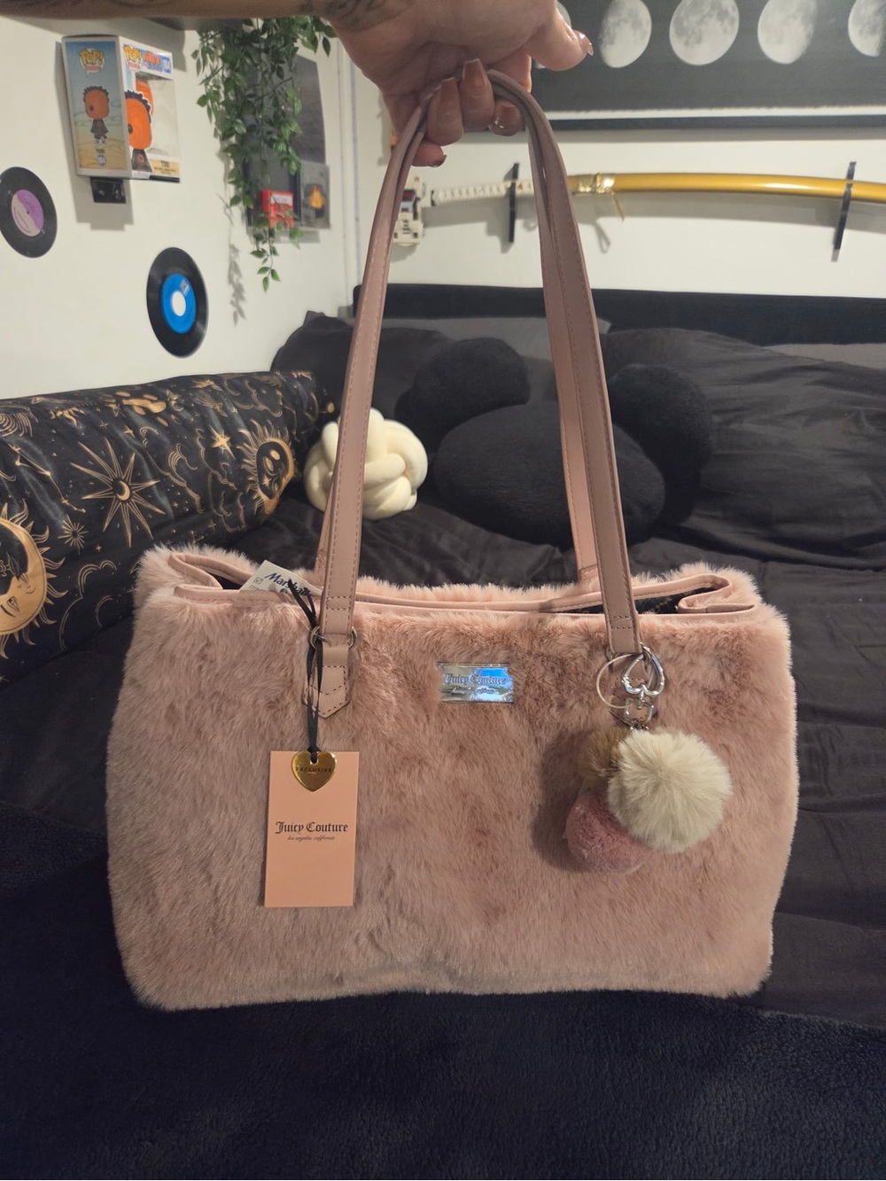 Juicy Couture Dusty Blush Dreamy Divas Tote #y2k #fauxfur
